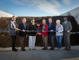 composting facility expansion ribbon cutting