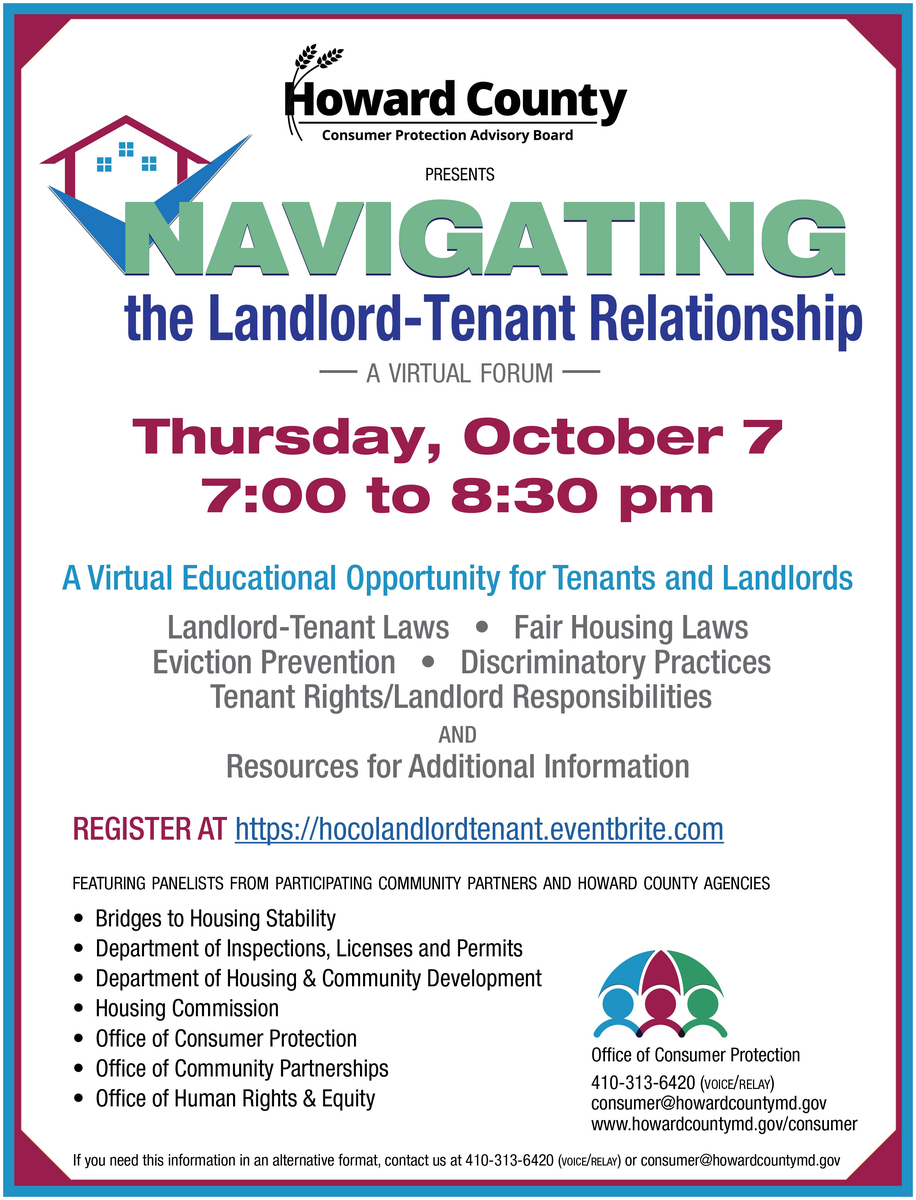 Navigating the Landlord-Tenant Relationship flier