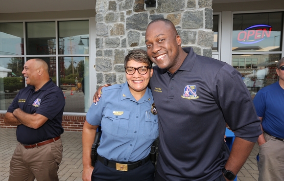 Police Chief Myers and County Executive Calvin Ball