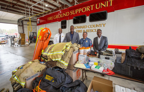 Donated Equipment from Howard County Fire and Police Departments Headed to Ukraine 