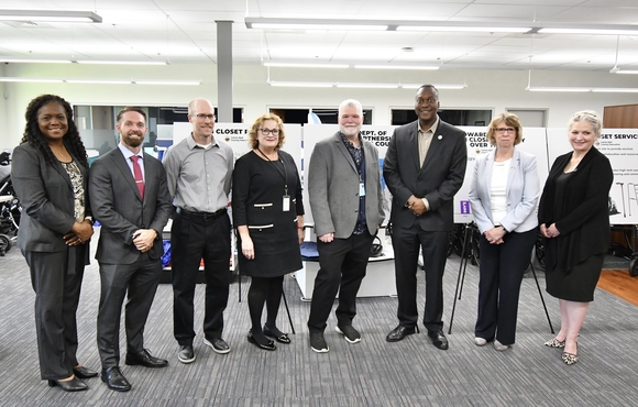 Group of local officials at the Loan Closet