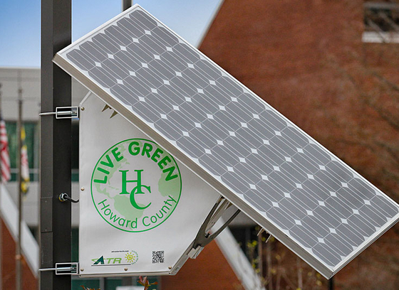 live green logo on solar panel