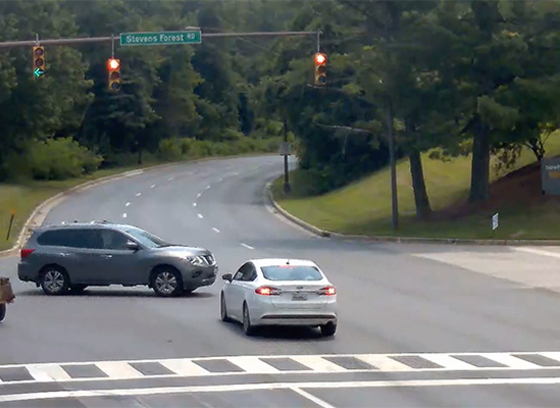 Red Light Camera Intersection.