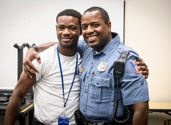 Graduation at the Youth Police Academy. 