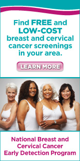 Breast cancer screening button