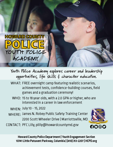 Youth Police Academy Flyer