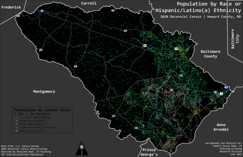 Hispanic/Latino Ethnicity or Race 2020 Howard County, MD