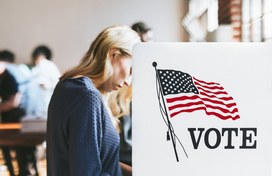 woman voting