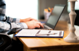 woman using a laptop