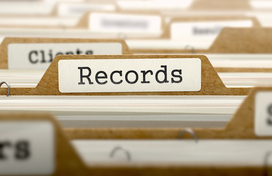 file folder labeled records
